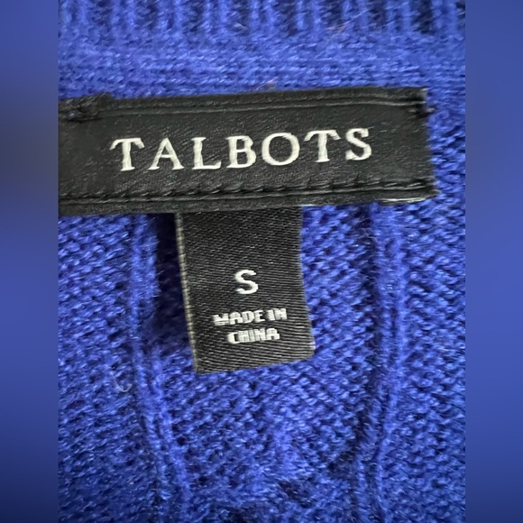 Talbots Button Cuff Cable Knit Sweater 💙 - Picture 5 of 6